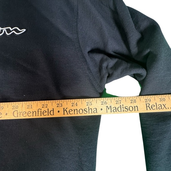 Champion Crewneck Sweatshirt XL Black Fleece Pullover Logo Athletic Fit Vintage - Picture 4 of 8
